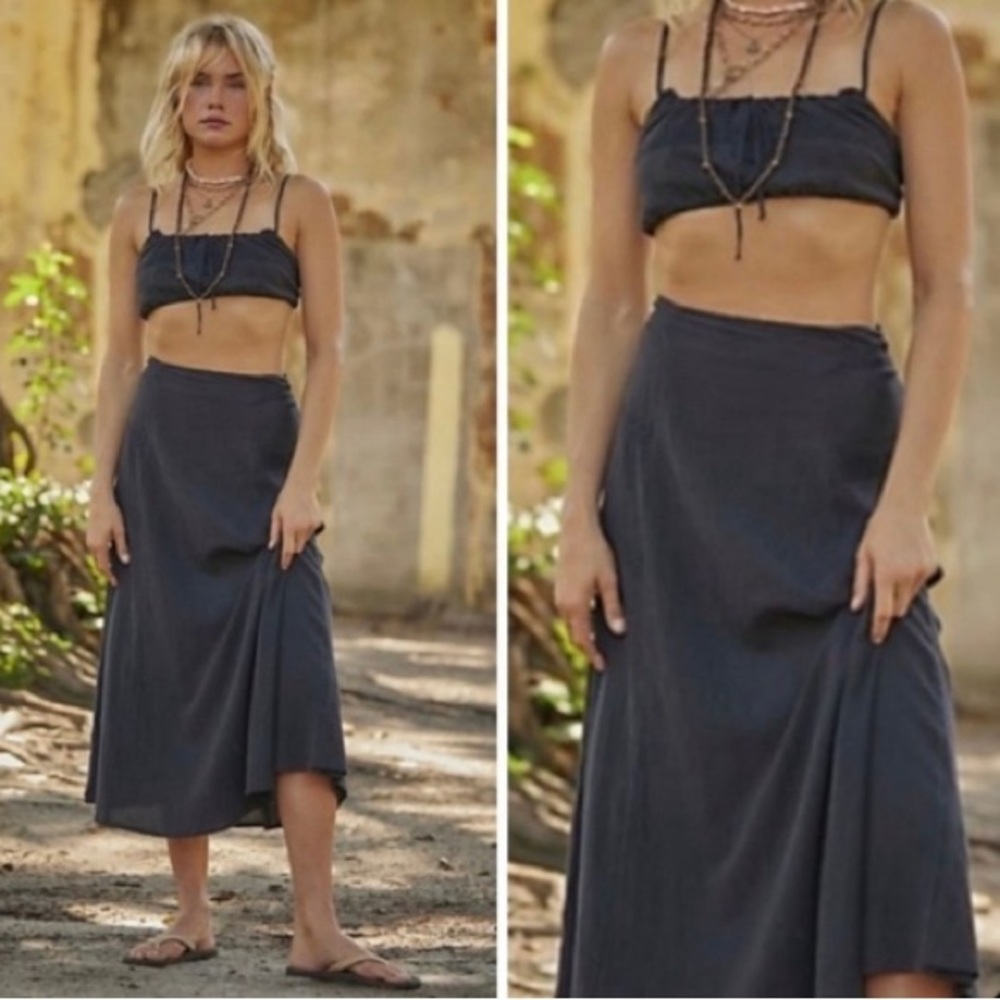 Free People Black A-Line Skirt and Top set